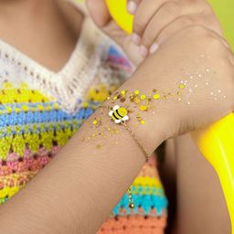 SWASHAA Peeka Bee Butterfly Unisex Kids 18KGold-Plated Charm Bracelet-image-45