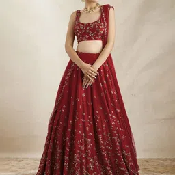 A TO Z CART Embroidered Semi-Stitched Lehenga & Unstitched Blouse With Dupatta-picture-12