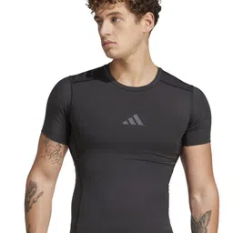 Adidas Techfit Control Logo Detail Slim Fit T-shirt-picture-2