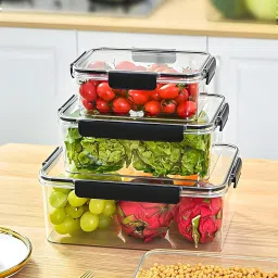 Polypropylene Premium Quality Fridge, BPA Free Kitchen Fridge Grocery Cereal Container Storage Basket-image-98