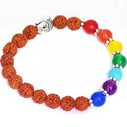 Divine souvenirs Unisex Rudraksh Beaded Elasticated Bracelet-16