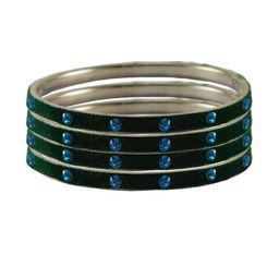 Vidhya Kangan Green Brass Bangles-image-79