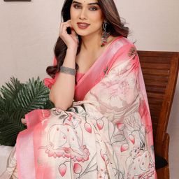 DIVASTRI Floral Zari Saree-image-85