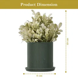 Kuber Industries Green Leg Artificial Flower With Pot image 3