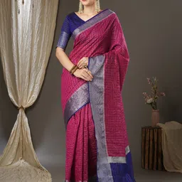 IndianRang Woven Design Zari Silk Blend Saree-58