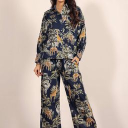KAORI BY SHREYA AGARWAL Printed Cotton Shirt With Trousers Co-Ords-image-39