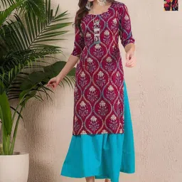 Anouk Rustic Women Ethnic Motifs Printed Crepe Kurta-image-19