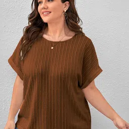 RAHI TRENDZ Women Geometric Self Design Extended Sleeves Top-picture-7