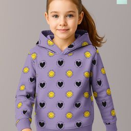 HELLCAT Girls Pack Of 2 Conversational Printed Hooded Sweatshirt-picture-12
