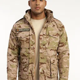 MOUNTMILLER Men Camouflage Puffer Jacket with Embroidered-image-77