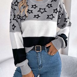 StyleCast x Revolte Women Colourblocked Self Design Pullover Sweater-image-23