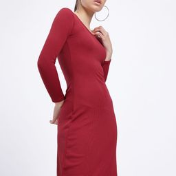 SZN Solid Long Sleeve Bodycon Dress-image-34