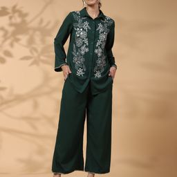 STIL O STITCH Embroidered Shirt With Trousers Co-Ords-image-88