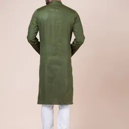 Nawaz's Kurta Men Textured Solid Kurta with Pyjama image 5