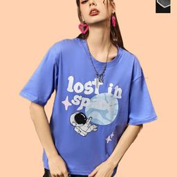 Metronaut Women 2 Printed V-Neck Pockets T-shirt-picture-25