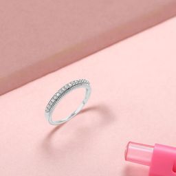 Mia By Tanishq Sterling Silver Stone Studded Glitzy Glow Silver Finger Ring-11