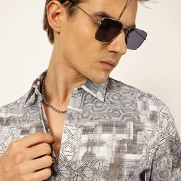 Thomas Scott Men Premium Slim Fit Opaque Printed Casual Shirt-picture-17