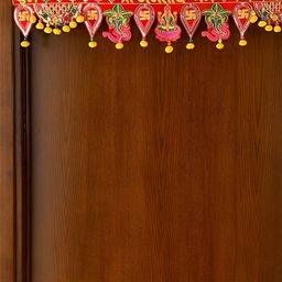 Aura Red & Pink Textured Wall Decor Toran-image-68
