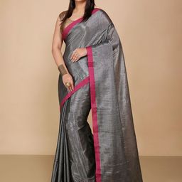 WoodenTant Tissue Saree-image-5