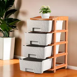 Aura White Set of 1 Regular Drawer Organiser Organisers-11