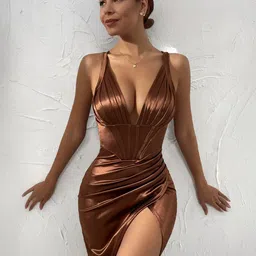 StyleCast Bodycon Mini Silk Dress-picture-6