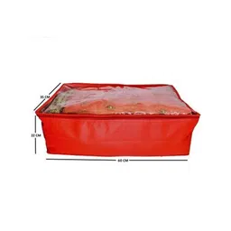 Home Fresh Set Of 4 Red Solid Wardrobe Organisers image 5