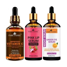 Park Daniel Set Of 3 Vitamin C Serum With Pink Lip Serum & Under Eye Serum - 30 ml Each-25
