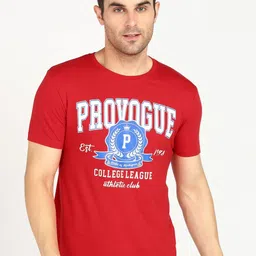 Provogue Men Typography Printed Applique T-shirt-image-47