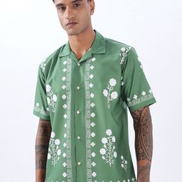 Vestirio Relaxed Floral Printed Cuban Collar Shirt-image-126