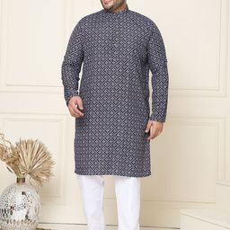 SOJANYA PLUS Men Bandhani Printed Regular Pure Cotton Kurta with Pyjamas-picture-18