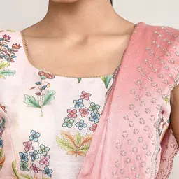 Manu Designer Embroidered Saree Blouse image 4