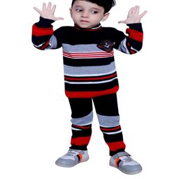 Selcan Kids Striped Woollen Pullover-image-21