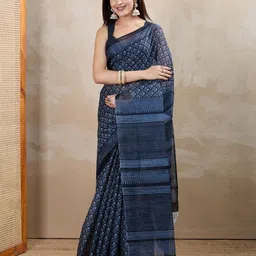 SHANVIKA Ethnic Motifs Pure Cotton Saree-45