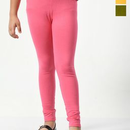 KAYU Girls Pack Of 3 Churidar-Length Leggings-image-87