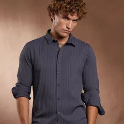 Campus Sutra Striped Spread Collar Comfort Casual Shirt-picture-12