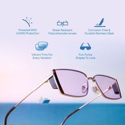 Vincent Chase Unisex Square Sunglasses with UV Protected Lens image 5