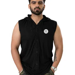 BEYOU FASHION Hooded Sleeveless Regular Fit T-shirt-image-18