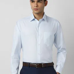 Van Heusen Textured Pure Cotton Formal Shirt-image-76