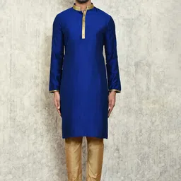 Arihant Rai Sinha Men Regular Pure Silk Kurta with Pyjamas-image-50