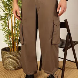 Thomas Scott Men Classic Loose Fit Cargos Trousers-image-88
