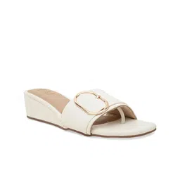 CAI Embellished PU Wedge Mules-image-13