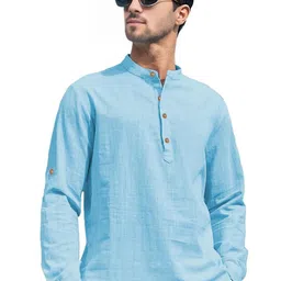 Yugnik Men Cotton Mandarin Collar Kurta-picture-31