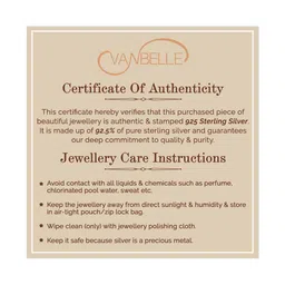 VANBELLE Sterling Silver Rhdium-Plated Blue CZ-Studded Jewellery Set image 2