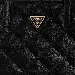 GUESS Floral Textured Structured Shoulder Bag with Quilted Detail image 4
