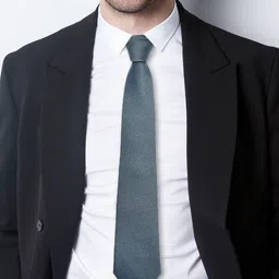 AXLON Men Printed Tie Set With Pocket Square, Cufflink & Flower Pin image 4