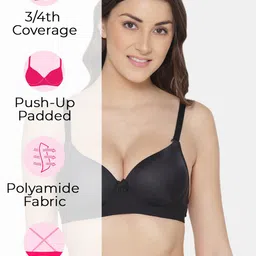 Tweens Pack Of 2 Non Wired Seamless Heavily Padded Push-Up Bra With All Day Comfort image 2