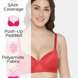 Tweens Pack Of 2 Medium Coverage Heavily Padded Push-Up Bras With All Day Comfort image 5