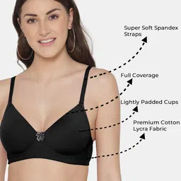 Tweens Pack of 2 Lightly Padded Full Coverage T-Shirt Bras With All Day Comfort image 3