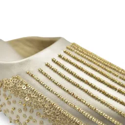 SHRIVAS BY ARCHITA MEHTA Ethnic Embellished Pointed Toe Block Mules image 3