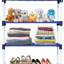 6 Layer Rectangular Fruit & Vegetable Trolley 4 Wheels Vegetable Trolley Carbon Steel Kitchen Trolley-image-1